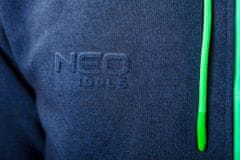 NEO TOOLS Panská fleecová mikina premium, dvouvrstvá, modro-zelená, Velikost XL/54