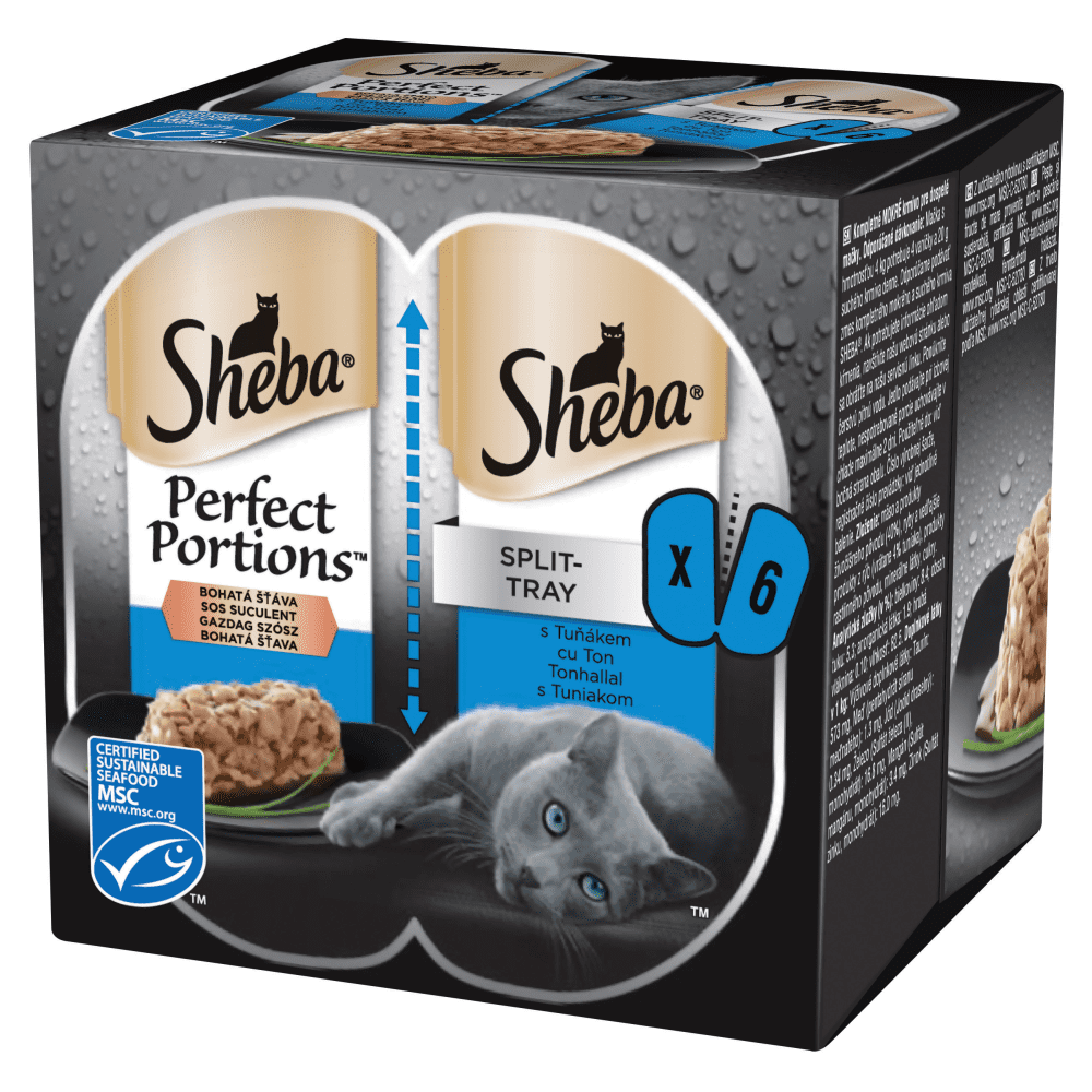 Sheba Perfect Portions vaničky s tuňákem pro dospělé kočky 8x(3x75g)
