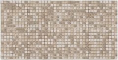Grace 3D obkladový omyvatelný panel PVC Mozaika hnědá se vzorem (480 x 955 mm)