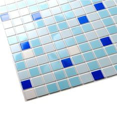 Grace 3D obkladový omyvatelný panel PVC Mozaika modrá 480x955mm