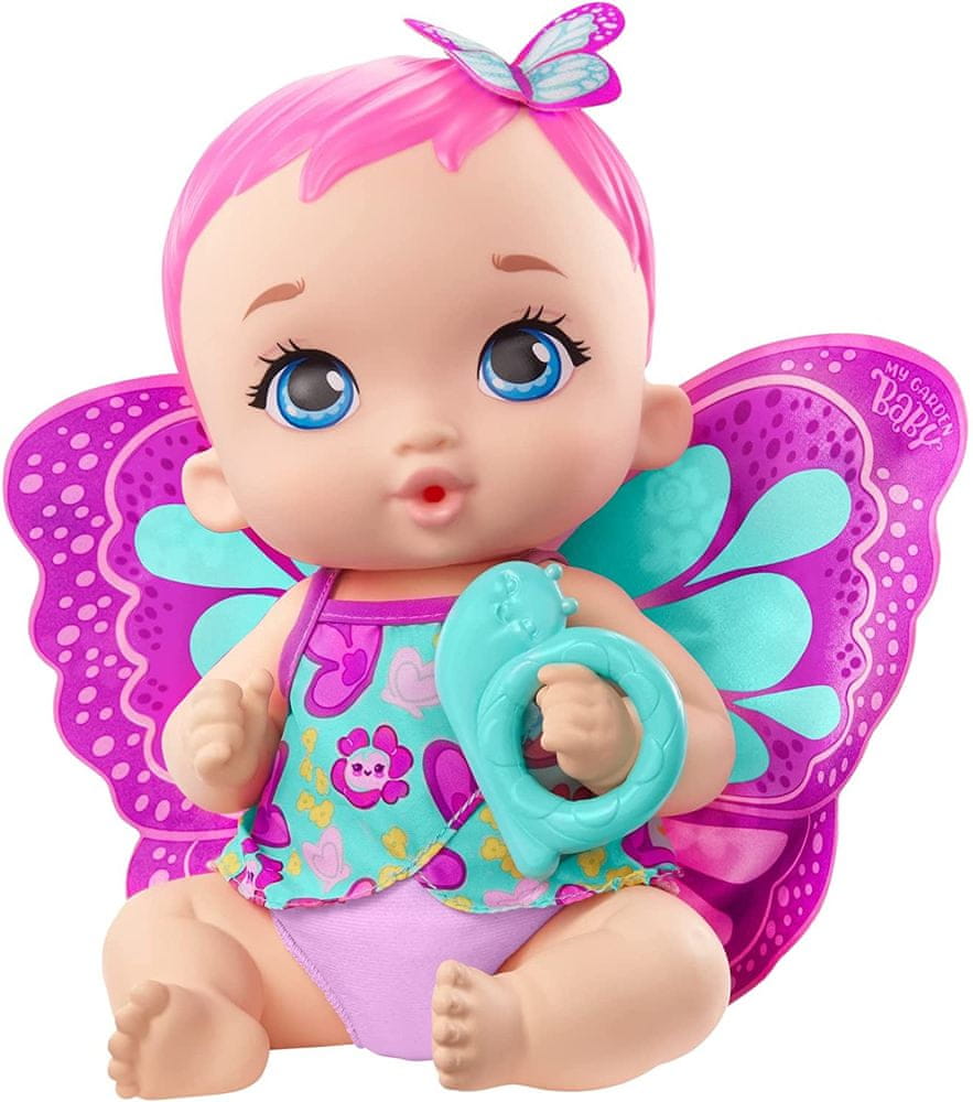 Levně Mattel My Garden Baby Miminko - purpurový motýlek GYP09