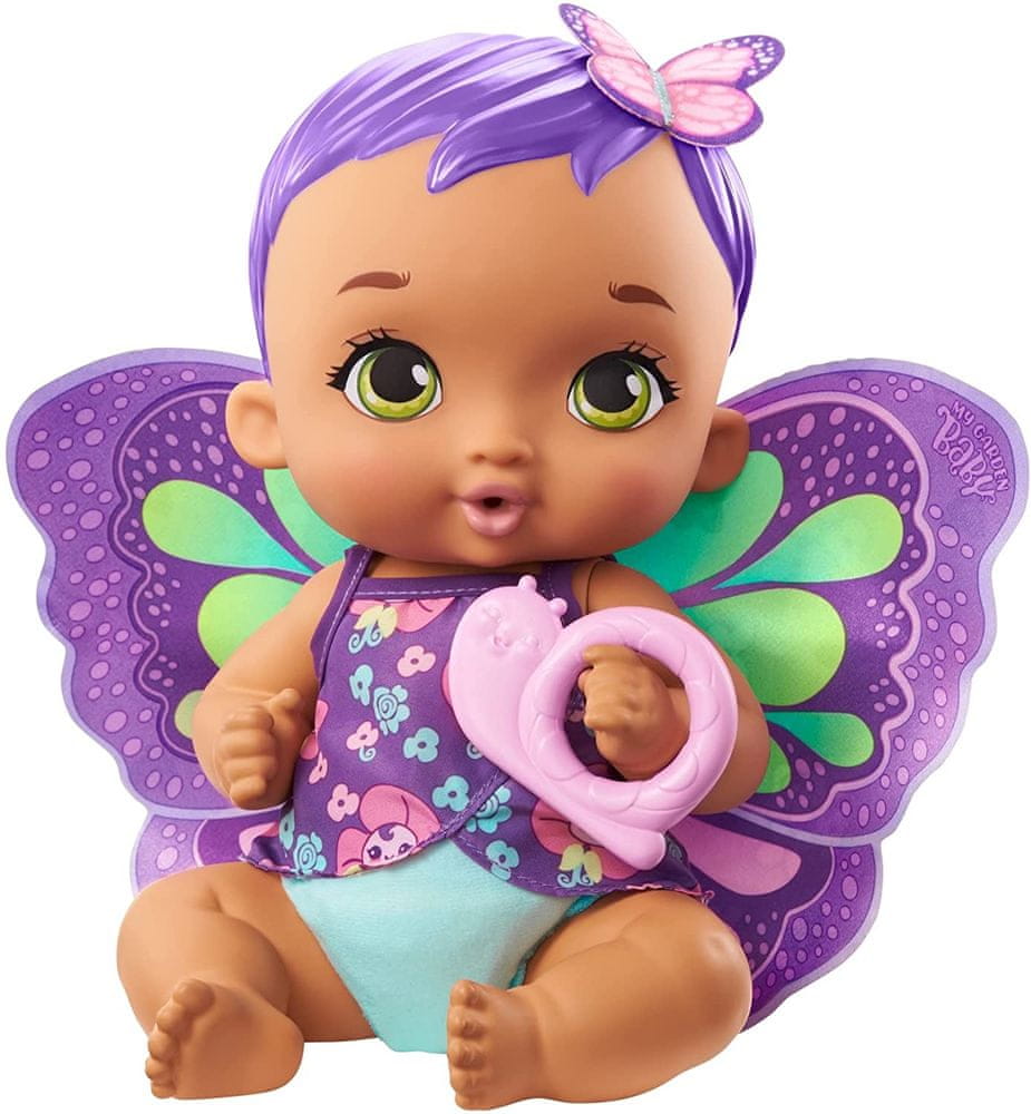 Mattel My Garden Baby Miminko - fialový motýlek GYP09