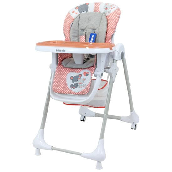 Baby Mix Jídelní židlička Infant růžová