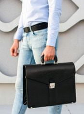 Solier Aktovka Business Briefcase Black