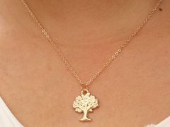 Lovrin Pozlacený náhrdelník se strom života