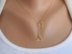 Lovrin Dámský pozlacený náhrdelník se závěsnými trojúhelníky.