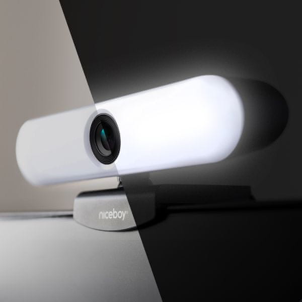 Webová kamera Niceboy Stream Pro 2 LED světlo mikrofon reproduktor rozlišení Full HD
