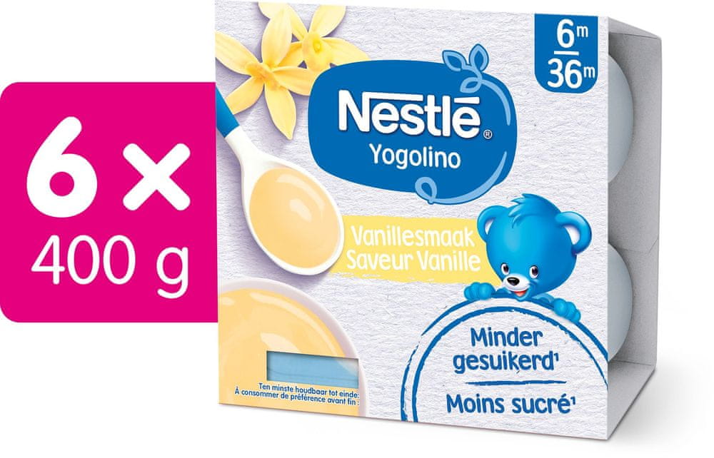 Levně Nestlé Yogolino mléčný dezert s příchutí vanilky 6 x (4x100g)