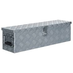 Vidaxl Hliníkový box 80,5 x 22 x 22 cm stříbrný