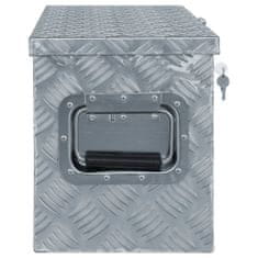 Vidaxl Hliníkový box 76,5 x 26,5 x 33 cm stříbrný
