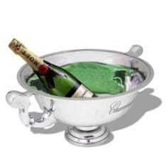 Greatstore Pohár, chladící nádoba na šampaňské hliníková stříbrná