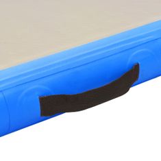 Greatstore Nafukovací cvičební podložka s pumpou 300x100x10 cm PVC modrá