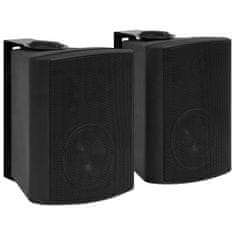 Greatstore Nástěnné stereo reproduktory 2 ks černé indoor outdoor 100 W