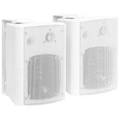 Vidaxl Nástěnné stereo reproduktory 2 ks bílé indoor outdoor 100 W
