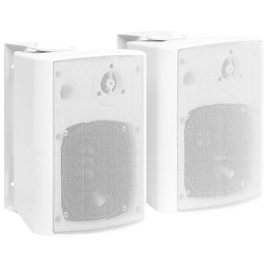Greatstore Nástěnné stereo reproduktory 2 ks bílé indoor outdoor 100 W