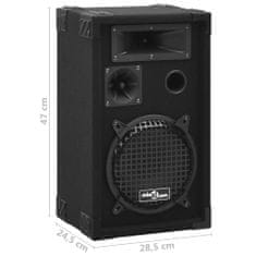 Vidaxl Profesionální pasivní reproduktory hi-fi 2 ks 800 W černé