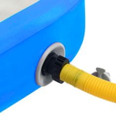 Greatstore Nafukovací žíněnka s pumpou 400 x 100 x 20 cm PVC modrá
