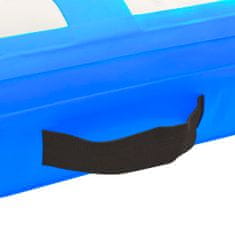 Greatstore Nafukovací žíněnka s pumpou 400 x 100 x 15 cm PVC modrá