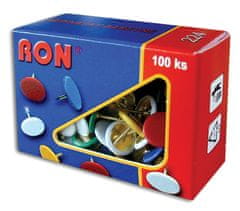 Ron Připínáčky barevné RON - 100 ks / barevný mix
