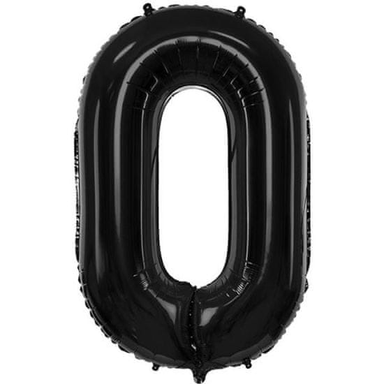 Atomia Fóliový balón narozeninové číslo 0, černý 102cm