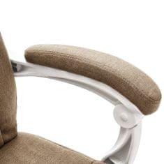 shumee Masážní kancelářská židle taupe textil
