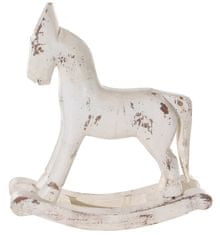 Shishi Dřevěný houpací kůň bílý 20 cm