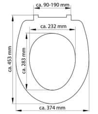 Schütte WC sedátko GREY HEXAGONS| Duroplast, Soft Close s automatickým klesáním