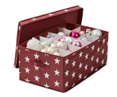 Love It Store It box na vánoční koule, hvězda, tmavě červená