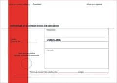 Krpa Obálky B6 s dodejkou samopropisovací - s červeným pruhem / 1000 ks