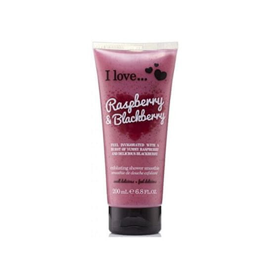 I Love Cosmetics Přírodní sprchový peeling s vůní malin a ostružin (Raspberry & Blackberry Exfoliating Shower Smoothi