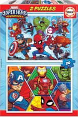 Educa  Puzzle Marvel: Dobrodružství superhrdinů 2x20 dílků