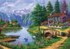 Art puzzle  Vesnice u jezera 1500 dílků