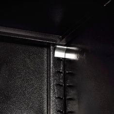 shumee Dílenská skříň se 2 dvířky ocelová 90x40x180 cm černočervená