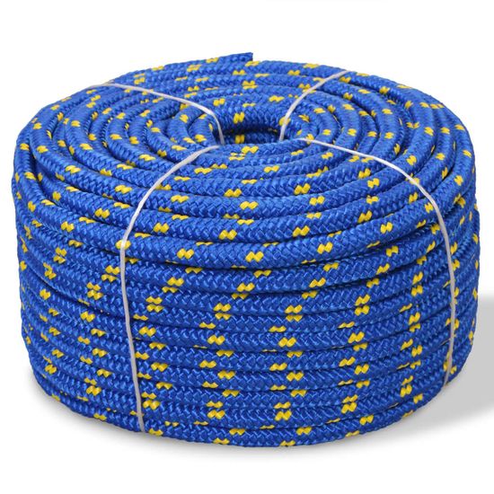 Greatstore Námořní lodní lano, polypropylen, 10 mm, 50 m, modrá