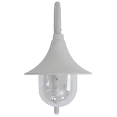 Greatstore Zahradní nástěnná lampa E27 42 cm hliníková bílá