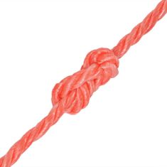 Greatstore Kroucené lano z polypropylenu 12 mm 250 m oranžové