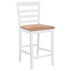 Greatstore Barové židle 2 ks bílé textil