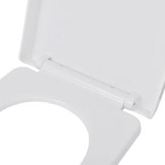 Vidaxl Toaletní sedátko pomalé sklápění rychloupínací bílé čtvercové