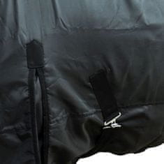 Greatstore Fleecová dvouvrstvá deka s obřišníky 105 cm černá