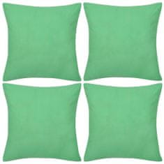 Greatstore 4 jablkově zelené povlaky na polštářky bavlna 40 x 40 cm