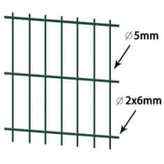 Greatstore 2D zahradní plotové dílce 2,008 x 2,23 m 14 m (celková délka)