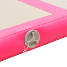 Vidaxl Nafukovací cvičební podložka s pumpou 700x100x10 cm PVC růžová
