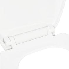 Greatstore Toaletní sedátko pomalé sklápění rychloupínací bílé