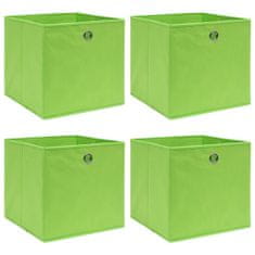 shumee Úložné boxy 4 ks zelené 32 x 32 x 32 cm textil