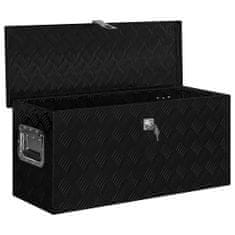 Greatstore Hliníkový box 80 x 30 x 35 cm černý