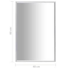 Vidaxl Zrcadlo stříbrné 60 x 40 cm