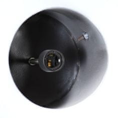 Greatstore Industriální závěsné světlo 25W černé kulaté mangovník 52cm E27