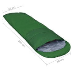 Greatstore Lehké spací pytle 2 ks zelené 15 °C 850 g