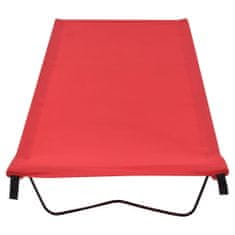 shumee Kempingová postel 180 x 60 x 19 cm oxfordská látka ocel červená