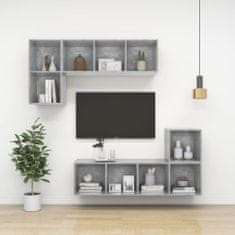 Vidaxl Nástěnná TV skříňka betonově šedá 37 x 37 x 142,5 cm dřevotříska